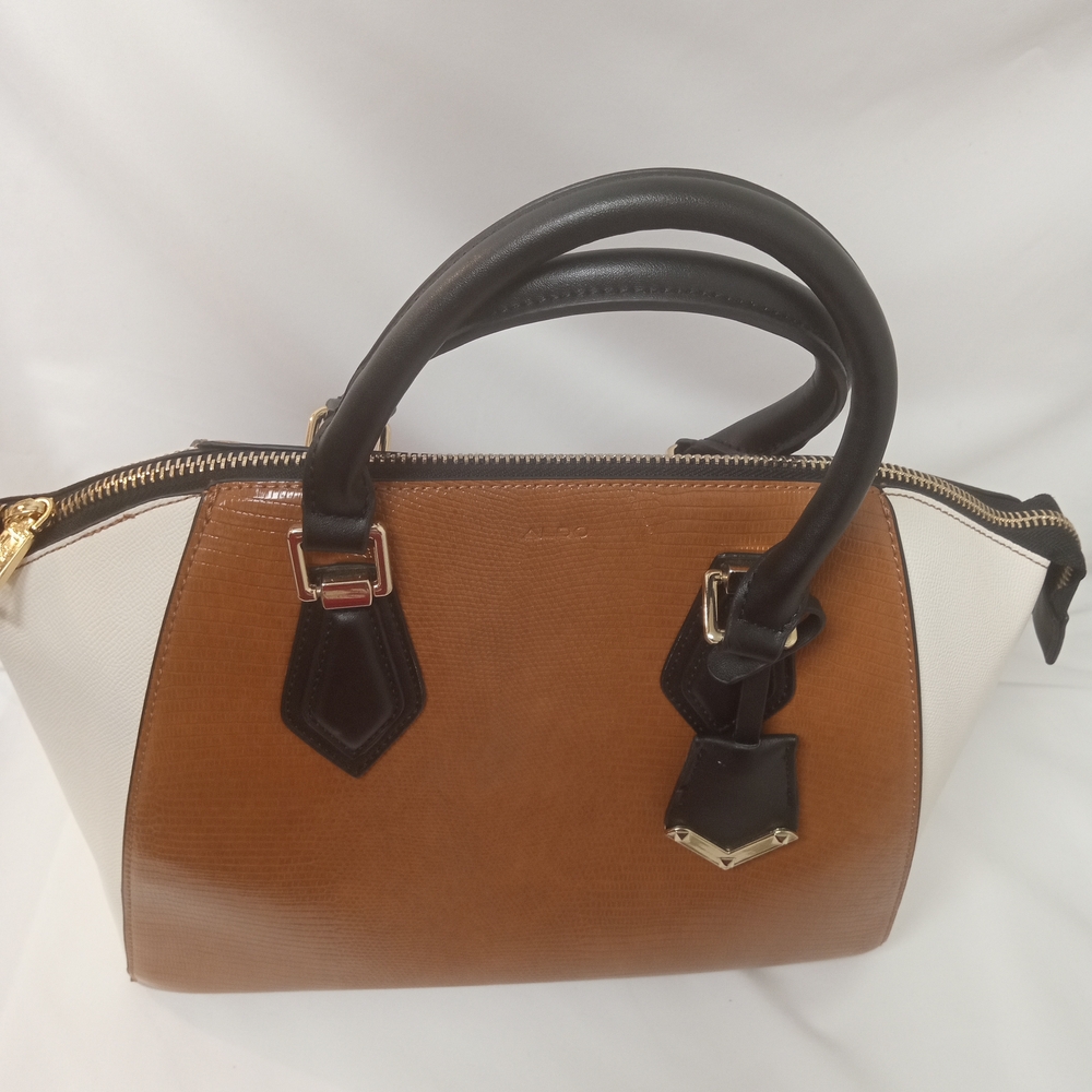 Aldo Brown and White Women's Handbag